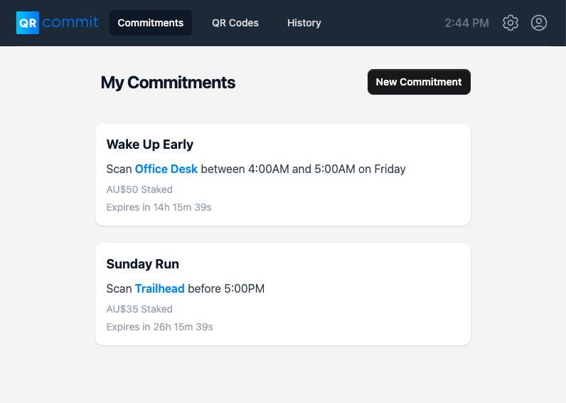 QR Commit Screenshot